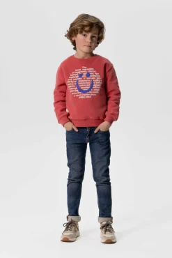 Blauwe slim fit jog jeans