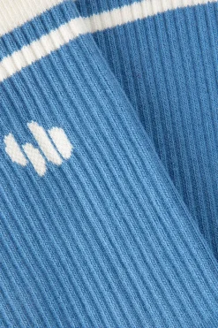 Blauwe sokken met logo