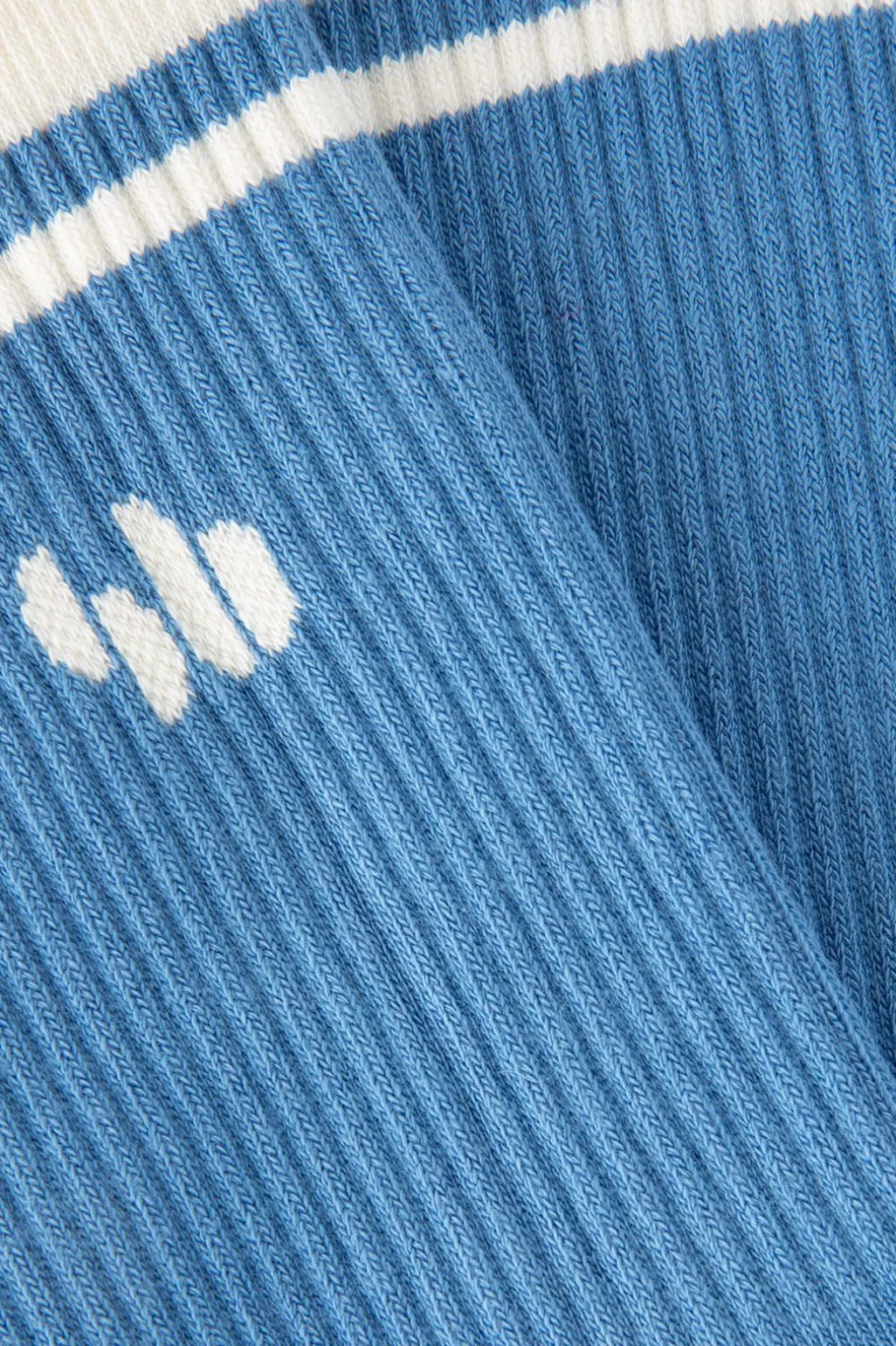 Blauwe sokken met logo