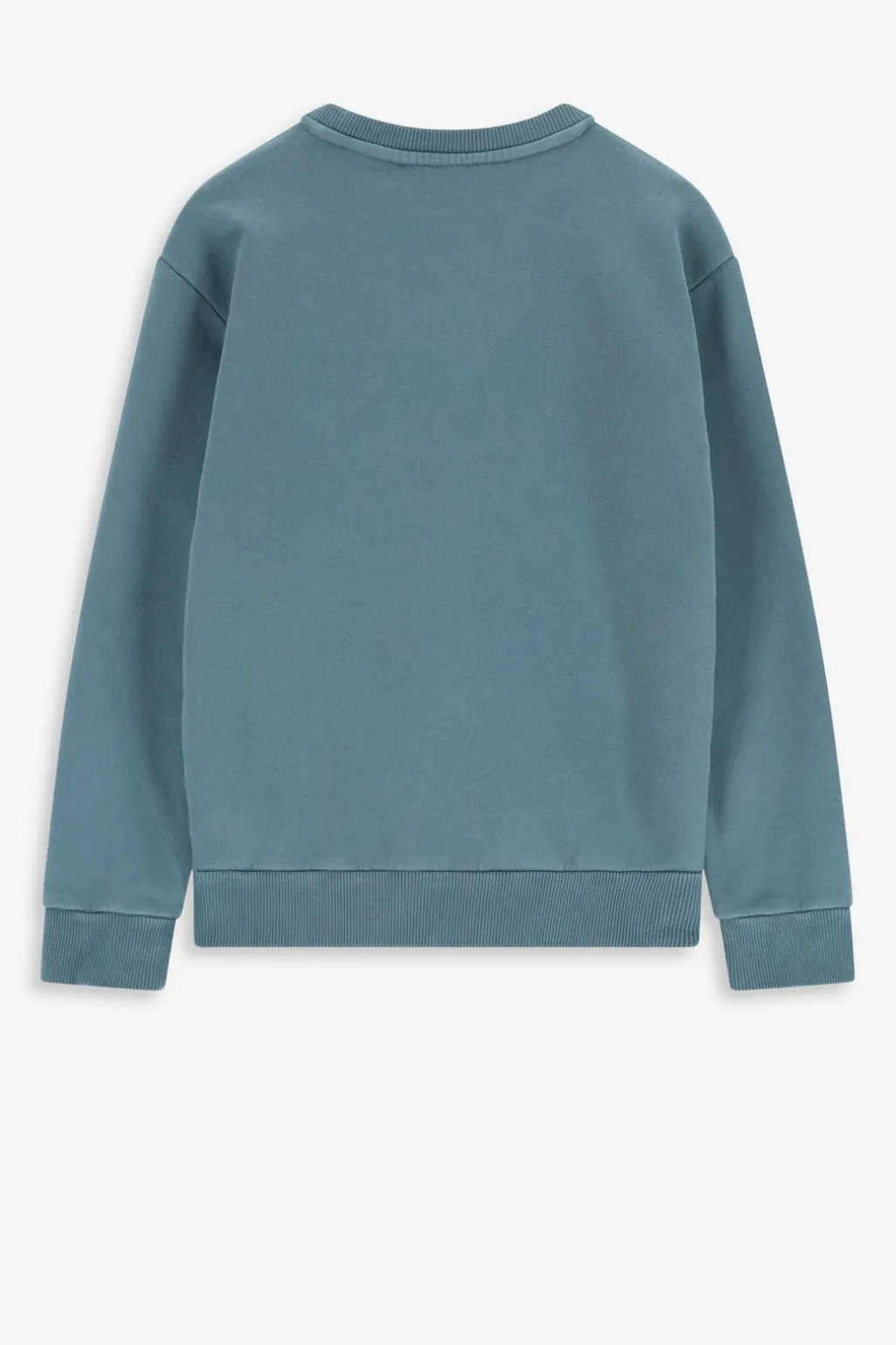 Blauwe sweater met fiets