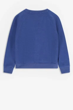 Blauwe sweater met lange mouwen