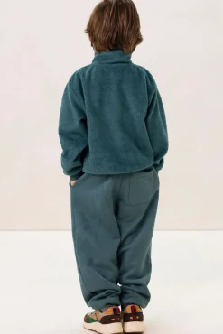 Blauwe sweatpants met embroidery