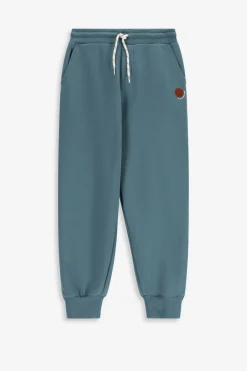 Blauwe sweatpants met embroidery