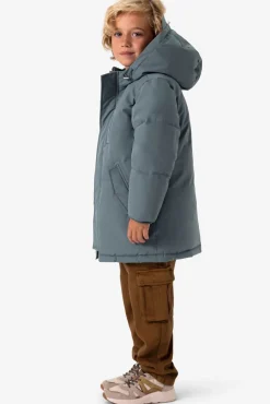 Blauwe technische parka jas