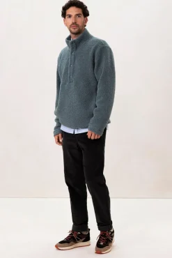 Blauwe teddy sweater