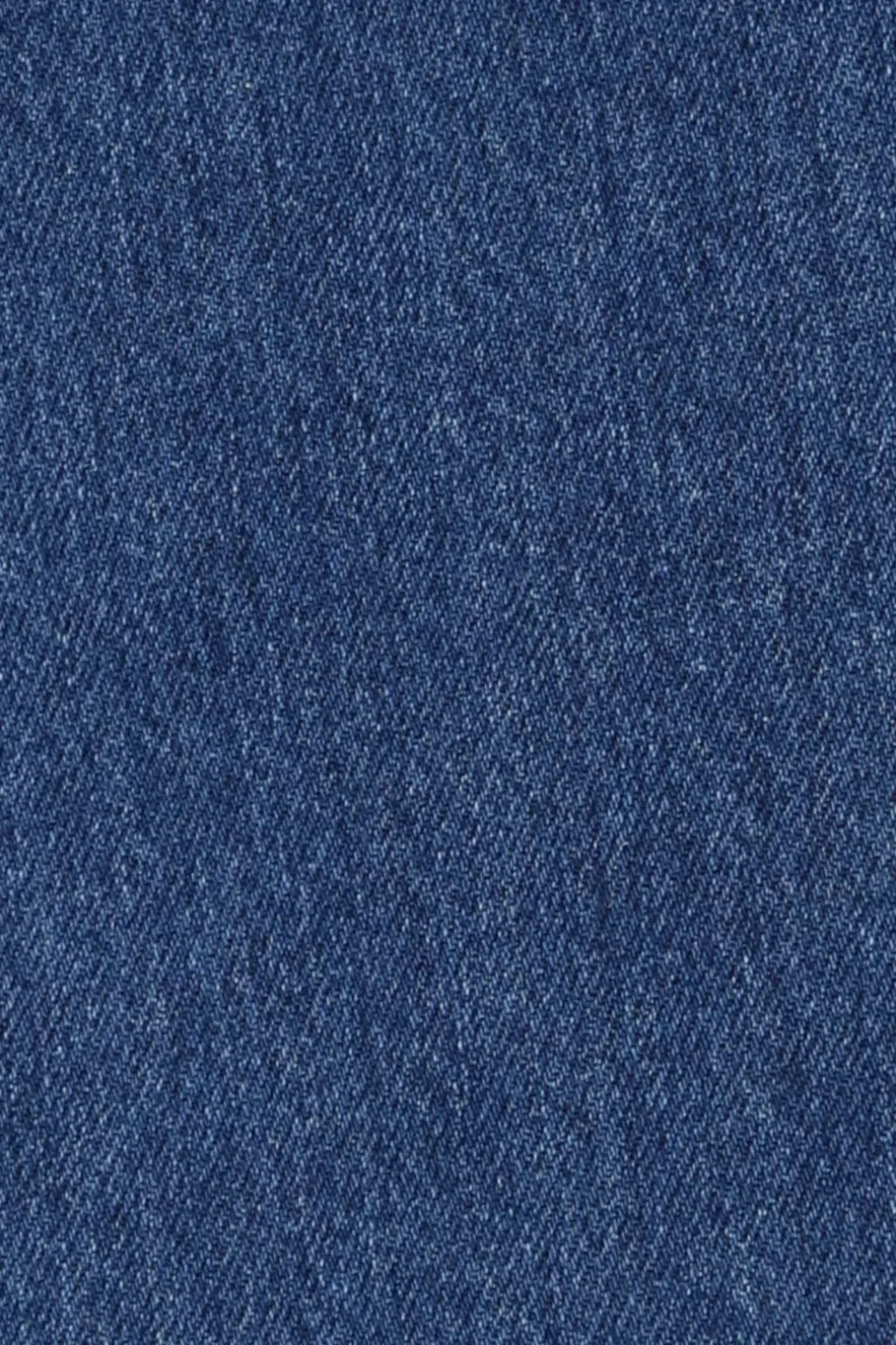 Blauwe wide leg jeans met smalle waistband