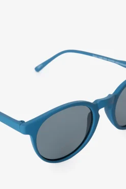 Blauwe zonnebril met ronde glazen