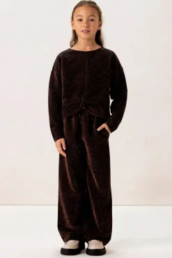 Bronskleurige broek met lurex