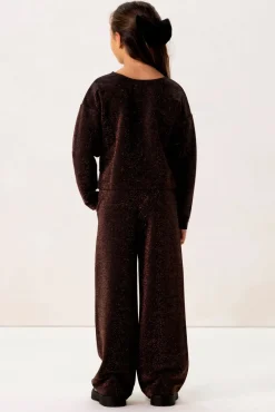 Bronskleurige broek met lurex