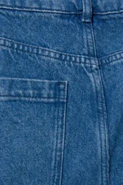 Brovary blauwe high waist wide leg jeans