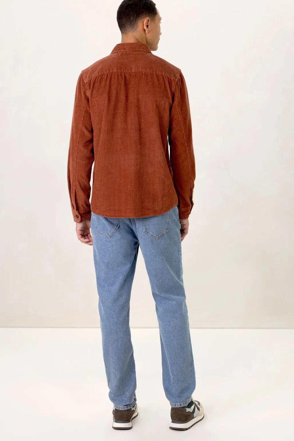 Bruin corduroy overhemd