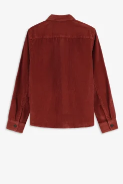 Bruin corduroy overhemd