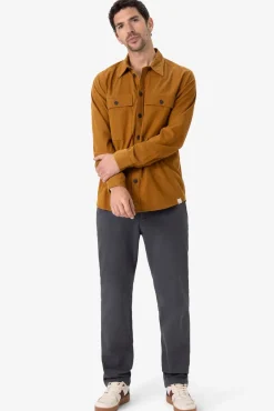 Bruin corduroy overhemd