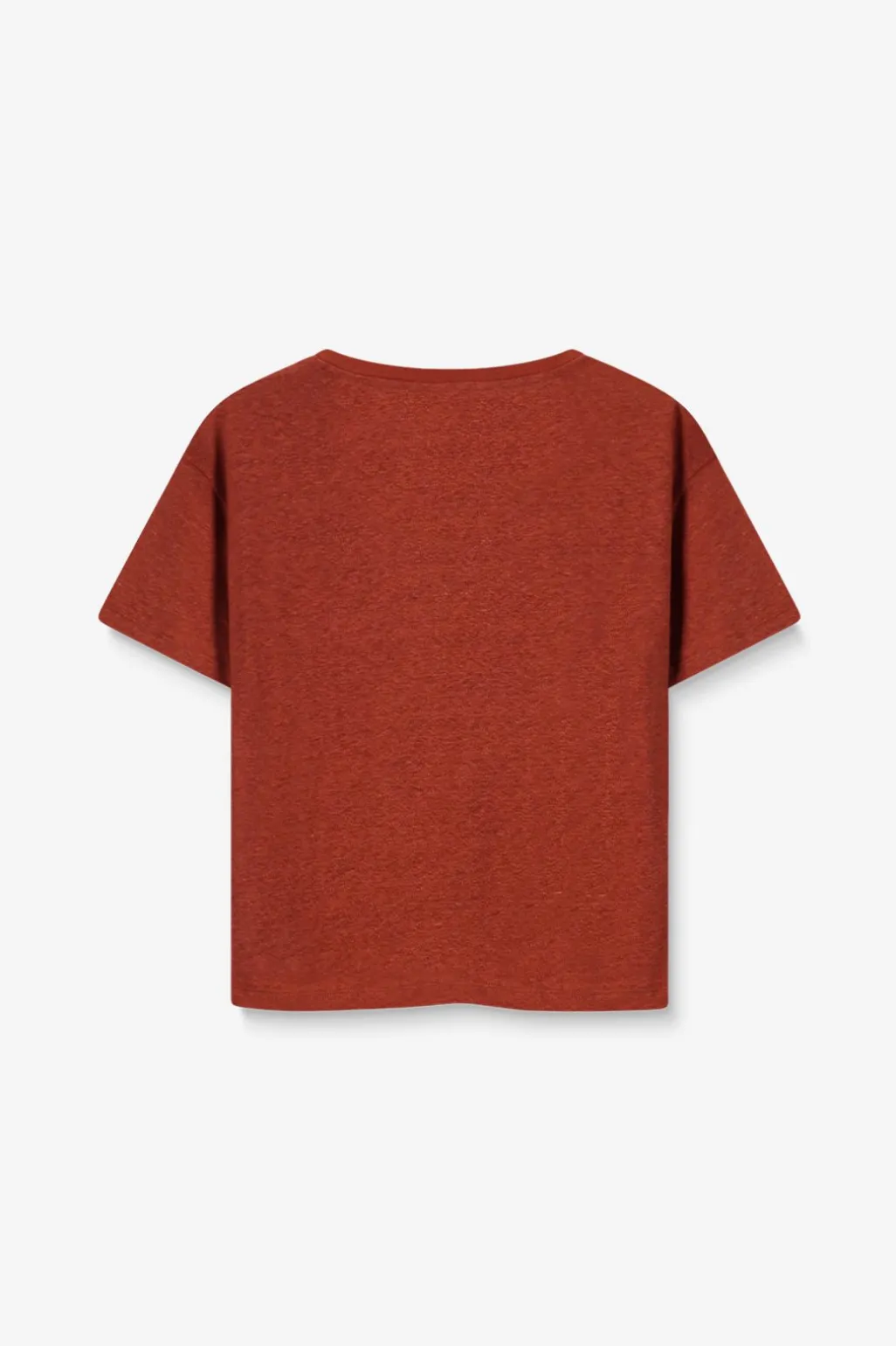 Bruin linnen T-shirt