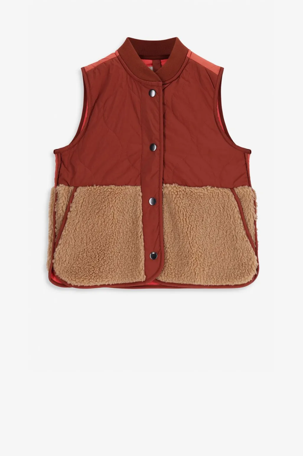 Bruin quilted gilet