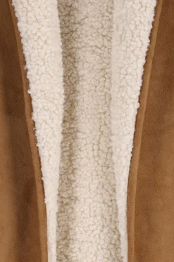 Bruin reversible teddy gilet