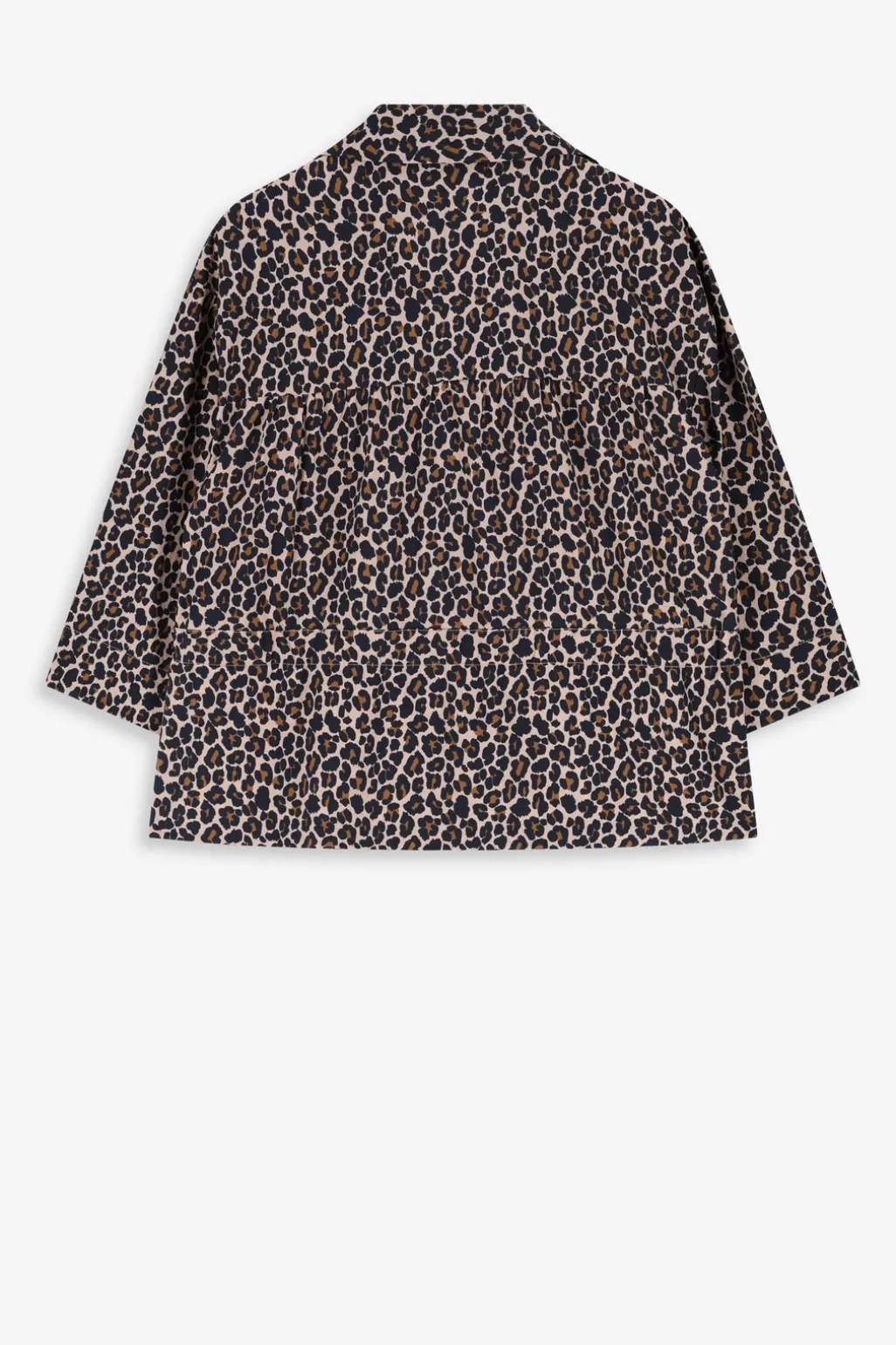 Bruine blouse met leopard print