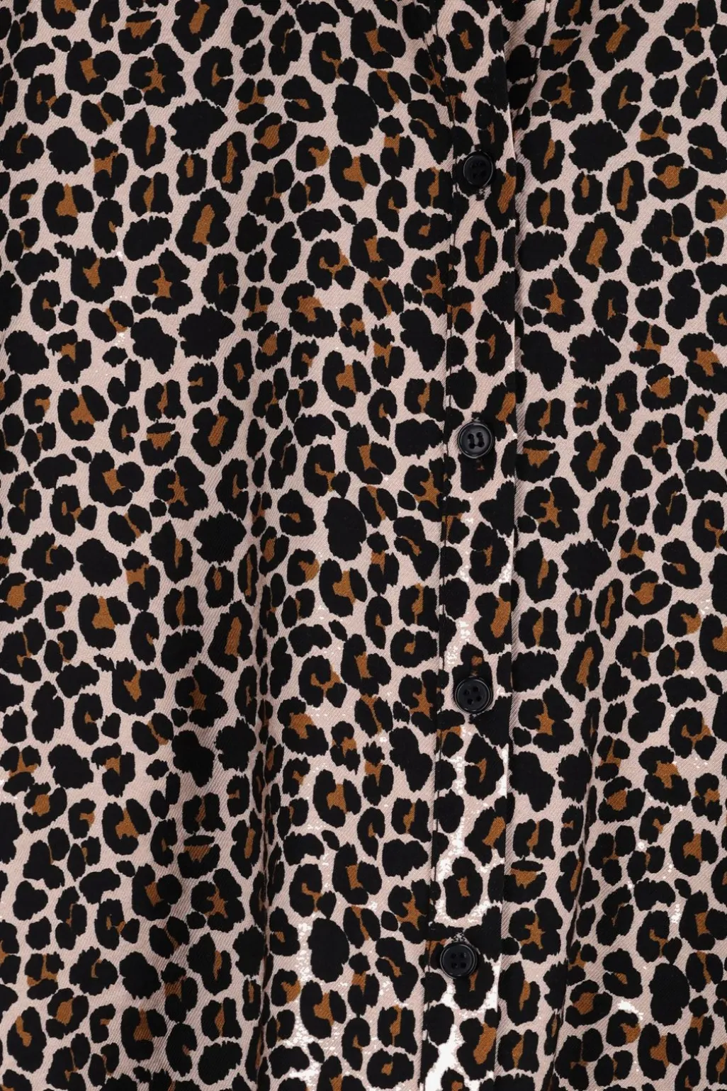 Bruine blouse met leopard print