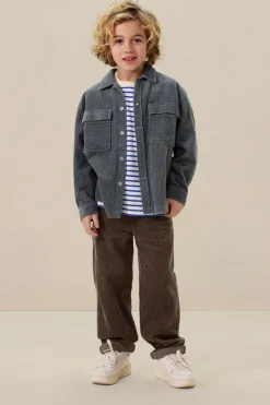 Bruine corduroy pull on broek