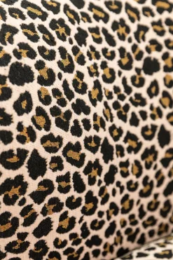 Bruine draaifauteuil met leopard print