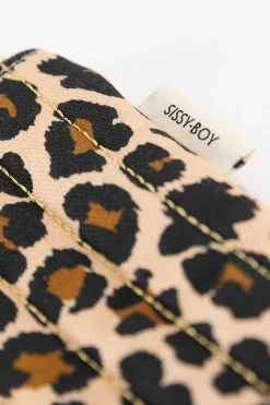 Bruine etui met leopard print