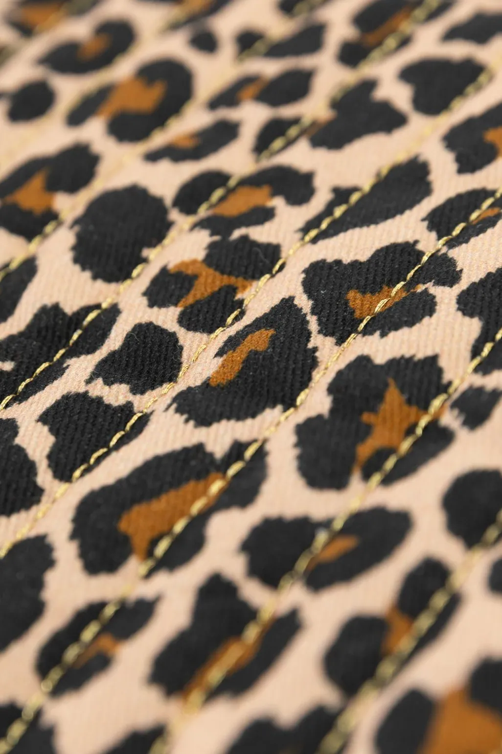 Bruine etui met leopard print