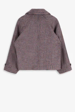 Bruine geruite trenchcoat