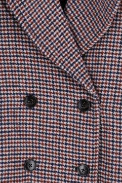 Bruine geruite trenchcoat