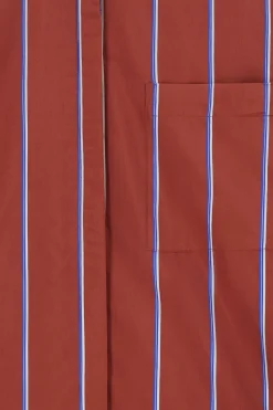Bruine gestreepte blouse