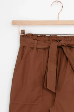 Bruine high waist poplin shorts