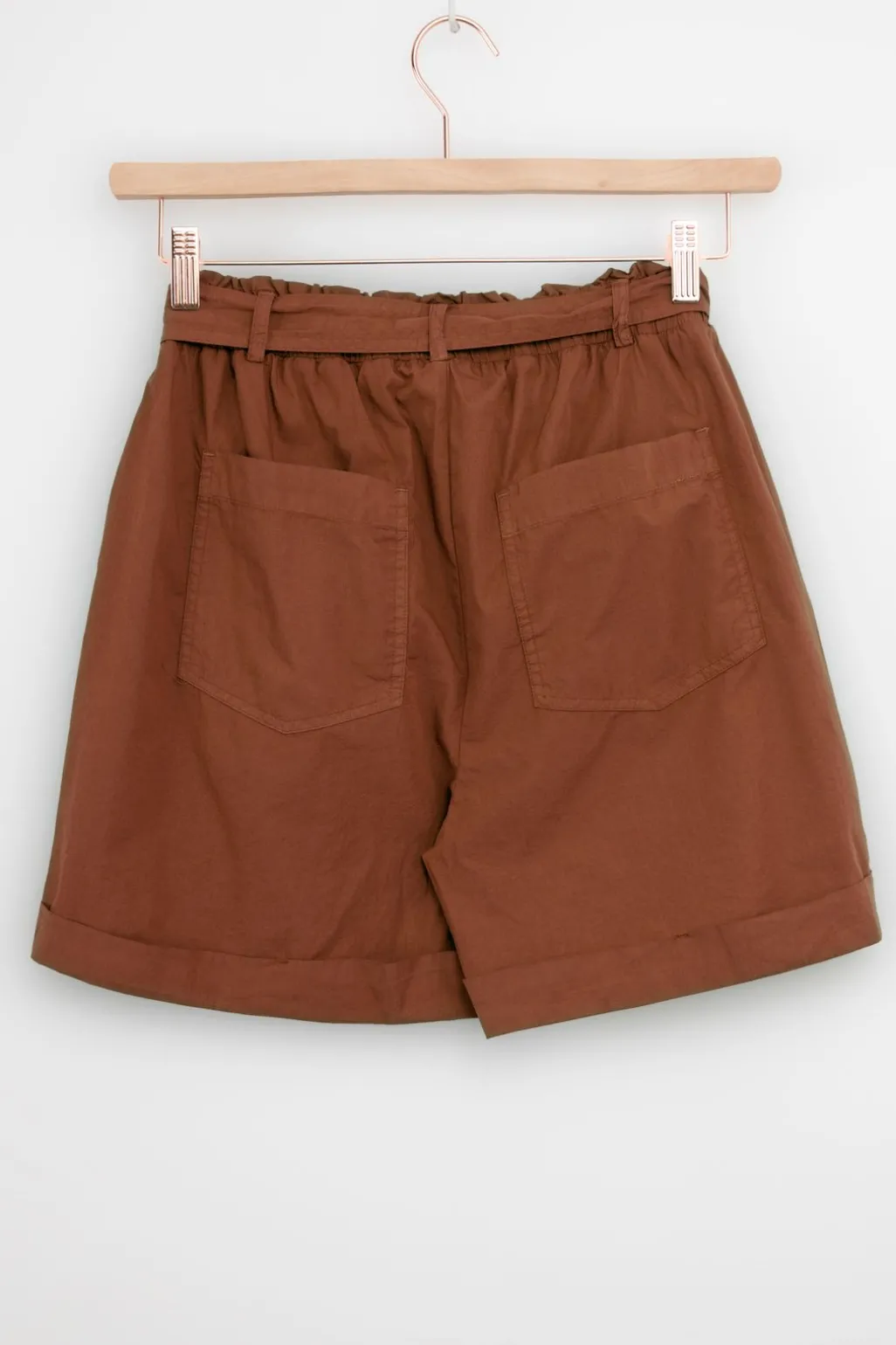 Bruine high waist poplin shorts