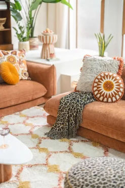 Bruine jacquard geweven sprei met leopard print (200x250 CM)