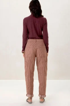 Bruine jersey top met turtle neck