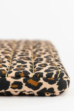 Bruine laptophoes met leopard print