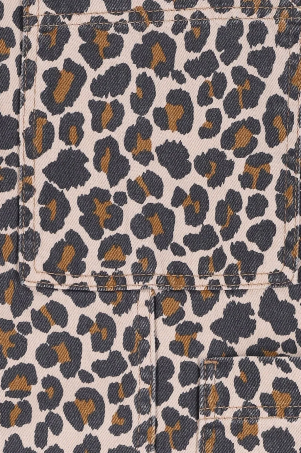 Bruine mid waist balloon leg jeans met leopard print