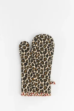 Bruine ovenwant met leopard print