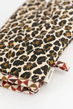 Bruine ovenwant met leopard print