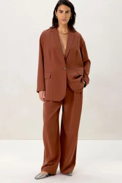 Bruine oversized blazer