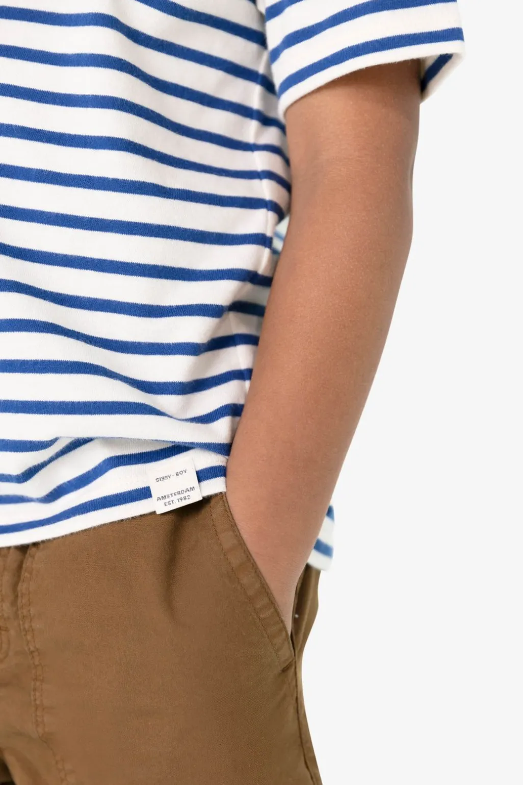 Bruine pull on broek met aantrekkoorden