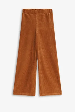Bruine rib straight leg