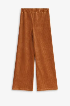 Bruine rib straight leg