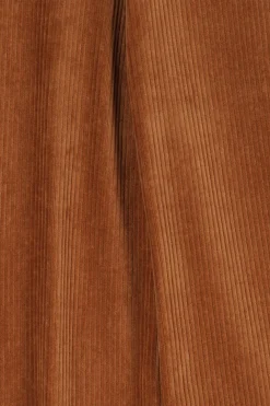 Bruine rib straight leg