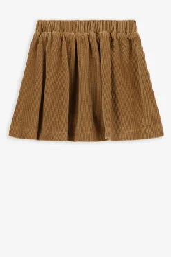 Bruine ribcord rok