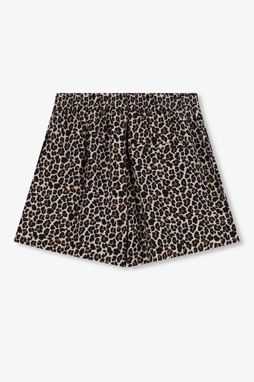 Bruine short met leopard print
