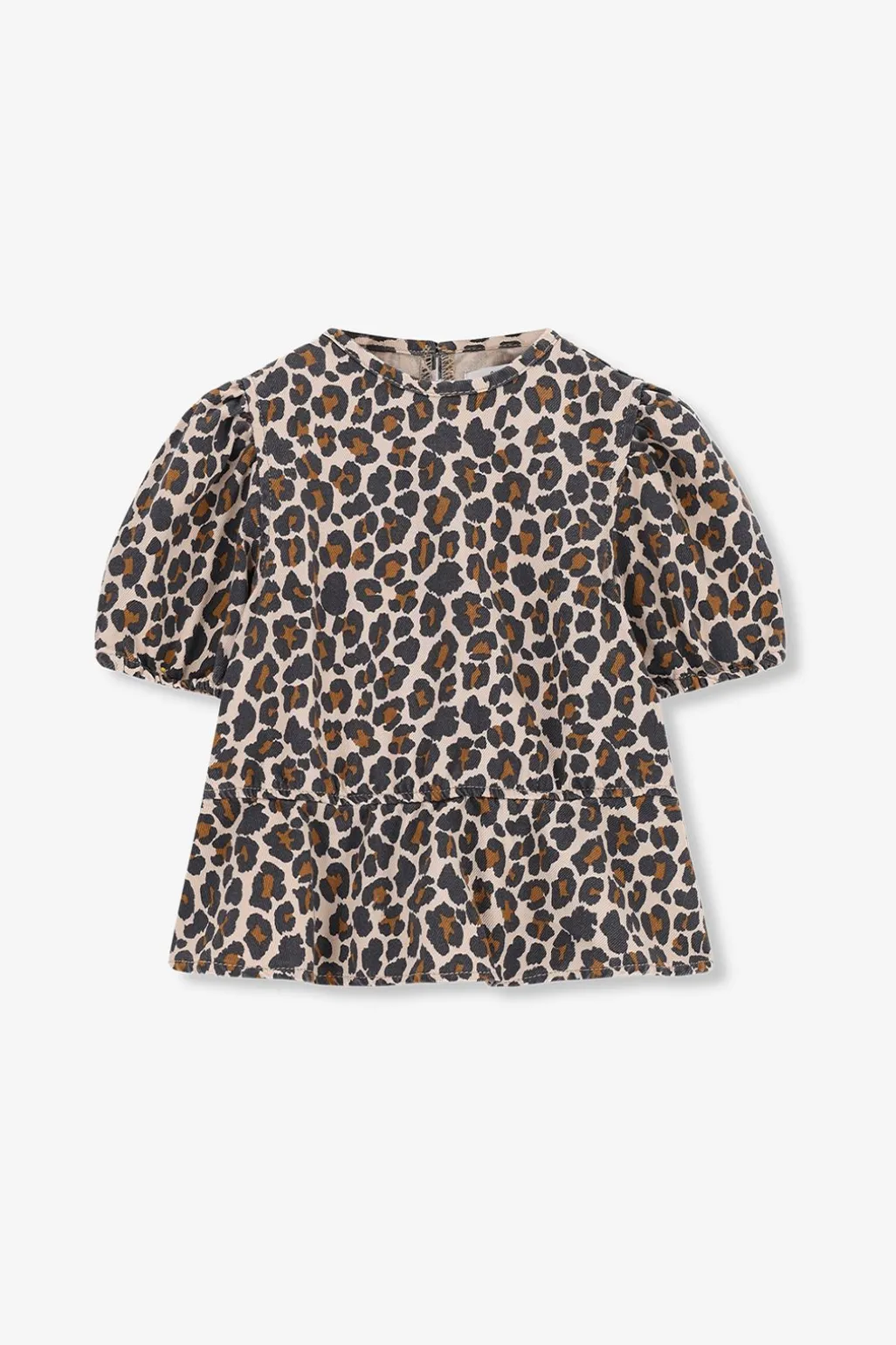 Bruine top met leopard print