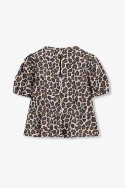 Bruine top met leopard print