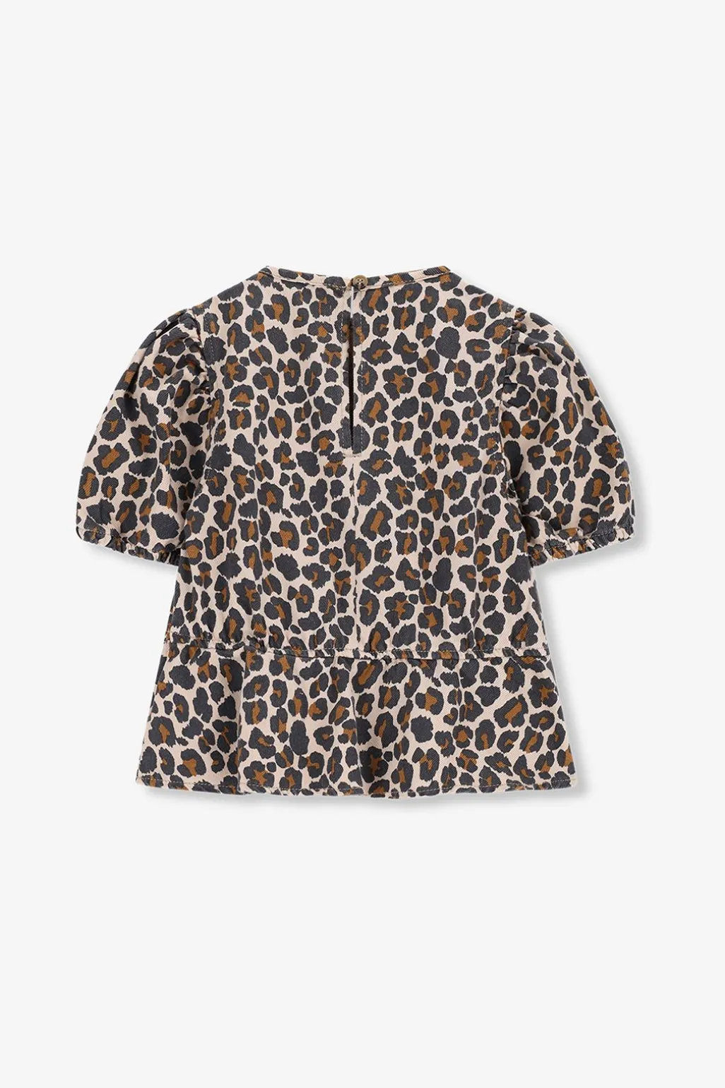 Bruine top met leopard print