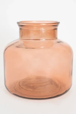 Bruine vaas van gerecycled glas garcia