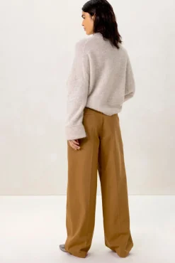 Bruine wide leg jeans
