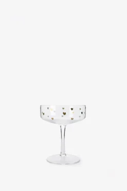 Champagneglazen met gouden hartjes